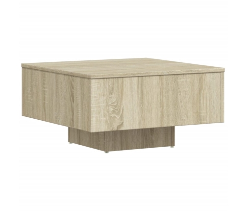 Mesa de centro madera contrachapada roble Sonoma 60x60x31,5 cm