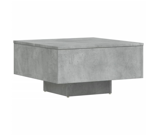 Mesa de centro madera de ingeniería gris hormigón 60x60x31,5 cm