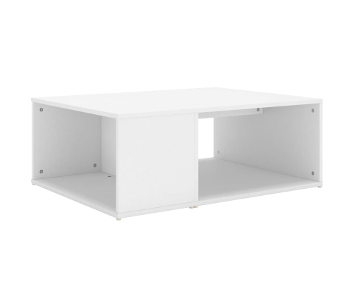 Mesa de centro madera contrachapada blanco 90x67x33 cm