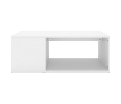 Mesa de centro madera contrachapada blanco 90x67x33 cm