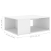 Mesa de centro madera contrachapada blanco 90x67x33 cm