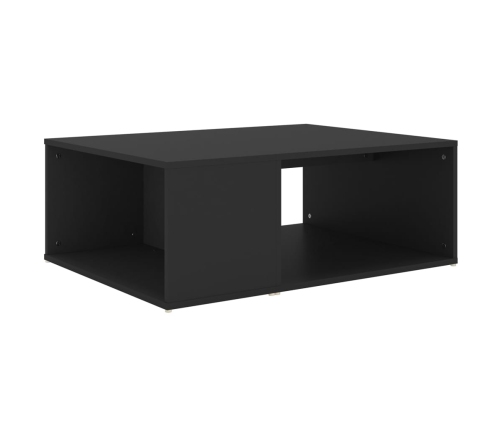 Mesa de centro madera contrachapada negro 90x67x33 cm