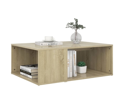 Mesa de centro madera contrachapada roble Sonoma 90x67x33 cm