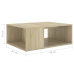 Mesa de centro madera contrachapada roble Sonoma 90x67x33 cm