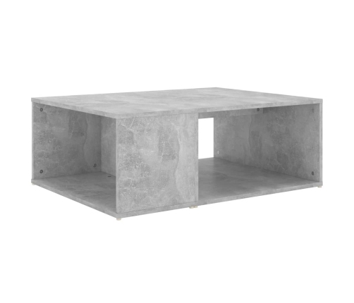 Mesa de centro madera contrachapada gris hormigón 90x67x33 cm