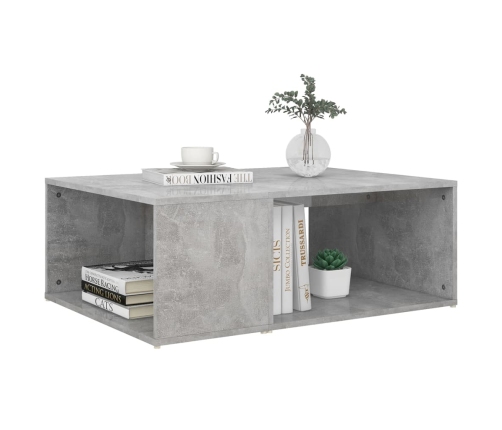 Mesa de centro madera contrachapada gris hormigón 90x67x33 cm