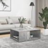 vidaXL Mesa de centro madera contrachapada gris hormigón 90x67x33 cm