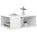 vidaXL Mesa de centro madera contrachapada blanco brillante 90x67x33cm