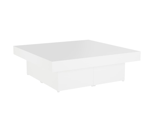 Mesa de centro madera contrachapada blanco 90x90x28 cm