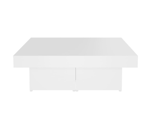 Mesa de centro madera contrachapada blanco 90x90x28 cm