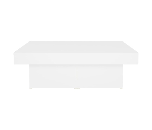 Mesa de centro madera contrachapada blanco 90x90x28 cm