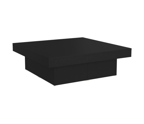 Mesa de centro madera contrachapada negro 90x90x28 cm