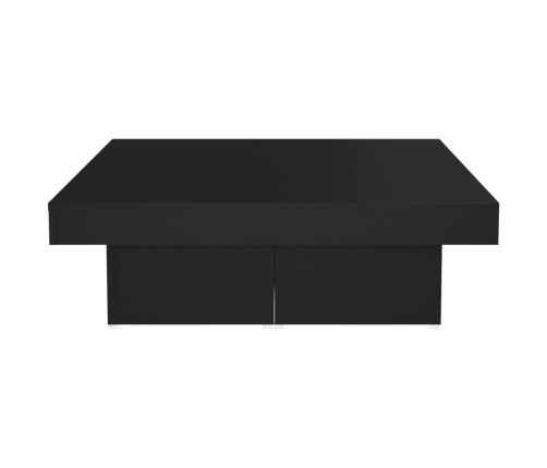 Mesa de centro madera contrachapada negro 90x90x28 cm