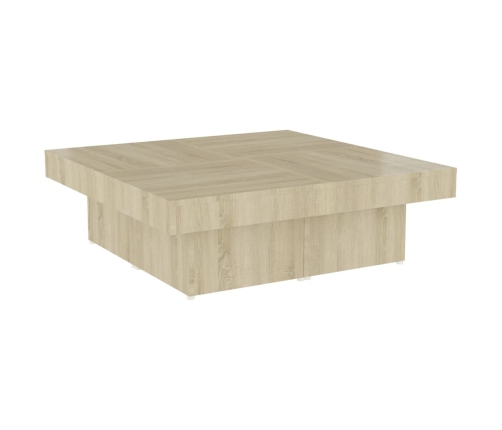 Mesa de centro madera contrachapada roble Sonoma 90x90x28 cm