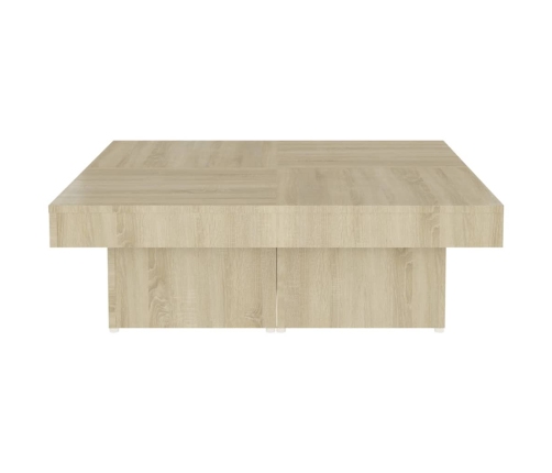 Mesa de centro madera contrachapada roble Sonoma 90x90x28 cm