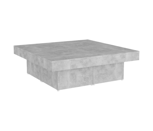 vidaXL Mesa de centro madera contrachapada gris hormigón 80x50x40 cm