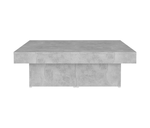 vidaXL Mesa de centro madera contrachapada gris hormigón 80x50x40 cm