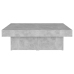 vidaXL Mesa de centro madera contrachapada gris hormigón 80x50x40 cm