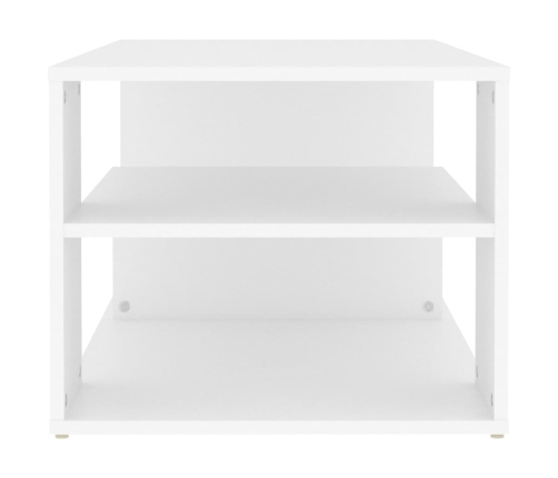 Mesa de centro madera contrachapada blanco 100x50x40 cm