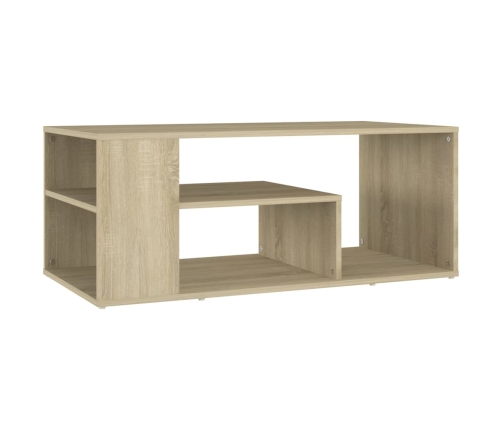 Mesa de centro madera contrachapada roble Sonoma 100x50x40 cm