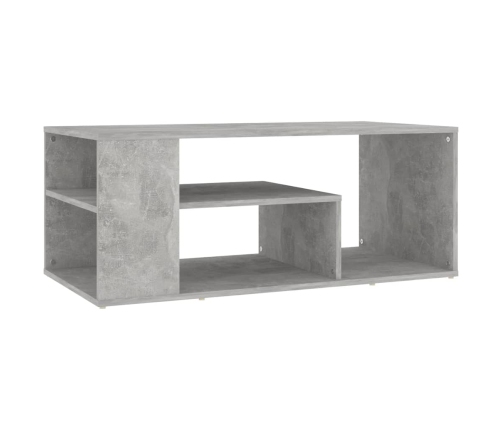 Mesa de centro madera de ingeniería gris hormigón 100x50x40 cm