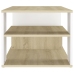 vidaXL Mesa de centro madera contrachapada blanco y roble 100x50x40 cm