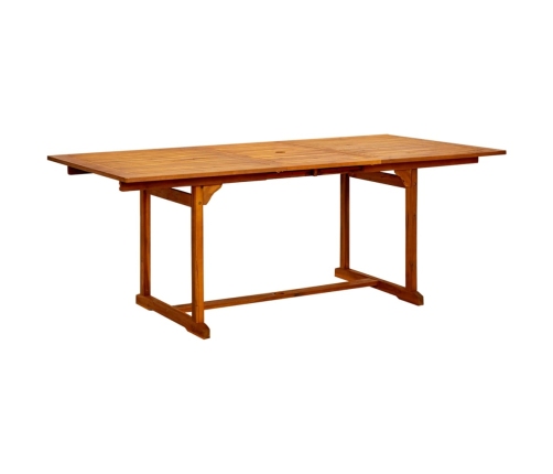 Juego de comedor de jardín 5 piezas madera maciza de acacia