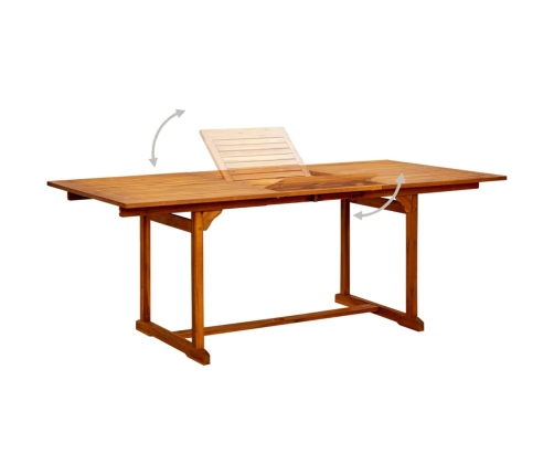 Juego de comedor de jardín 5 piezas madera maciza de acacia