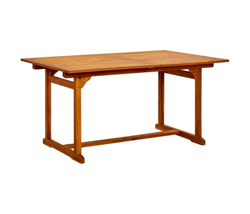 Juego de comedor de jardín 5 piezas madera maciza de acacia