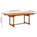Juego de comedor de jardín 5 piezas madera maciza de acacia