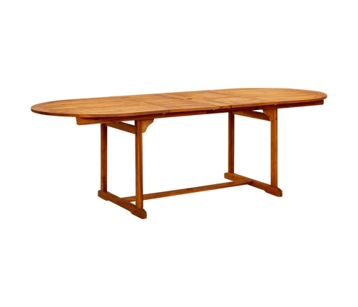 Juego de comedor para jardín 9 piezas madera maciza de acacia