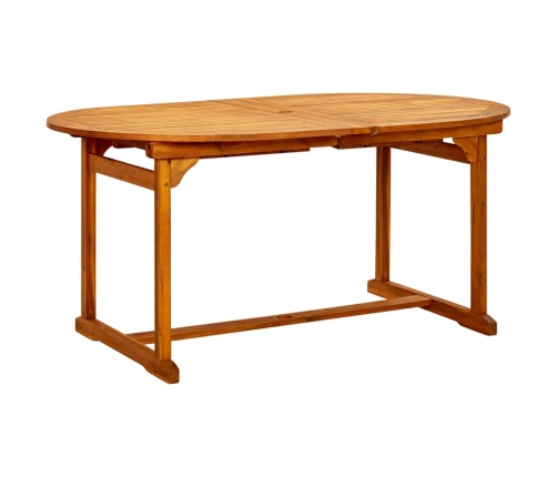 Juego de comedor para jardín 9 piezas madera maciza de acacia