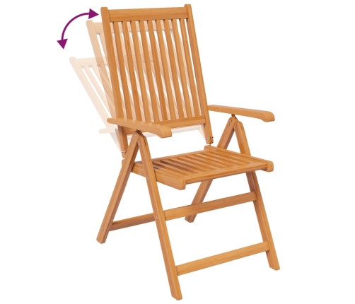 Juego de comedor para jardín 9 piezas madera maciza de acacia
