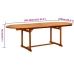Juego de comedor para jardín 9 piezas madera maciza de acacia