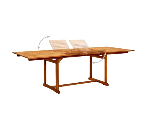 Juego de comedor de jardín 7 piezas madera maciza de acacia