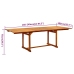 Juego de comedor de jardín 7 piezas madera maciza de acacia