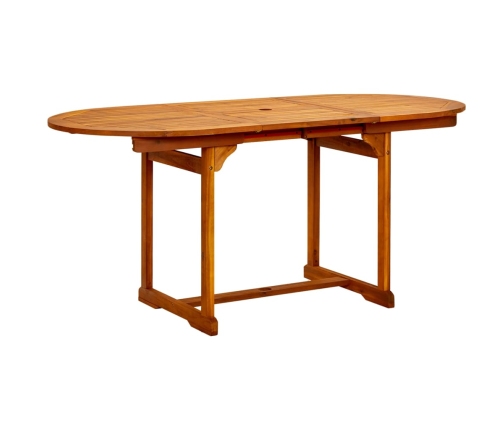 Juego de comedor de jardín 5 piezas madera maciza de acacia
