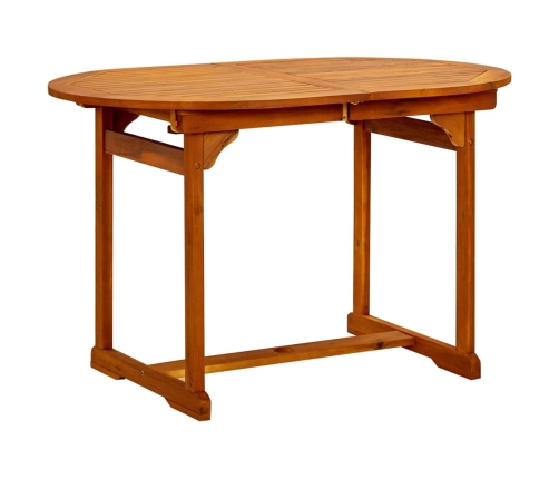 Juego de comedor de jardín 5 piezas madera maciza de acacia