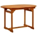 Juego de comedor de jardín 5 piezas madera maciza de acacia
