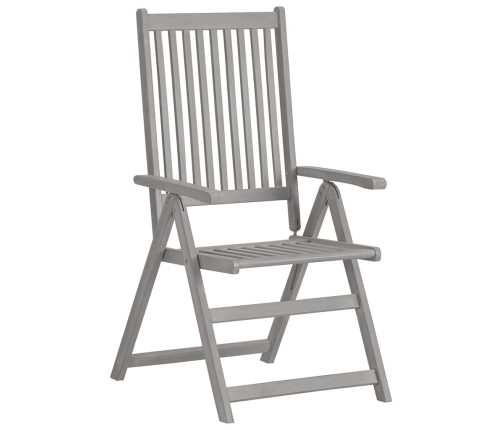 Juego de comedor de jardín 5 piezas madera maciza de acacia