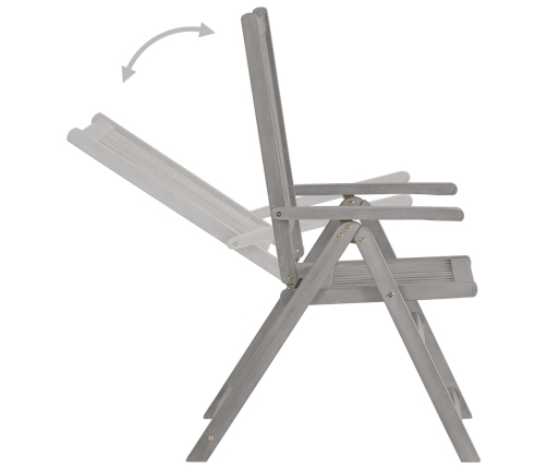 Juego de comedor de jardín 5 piezas madera maciza de acacia