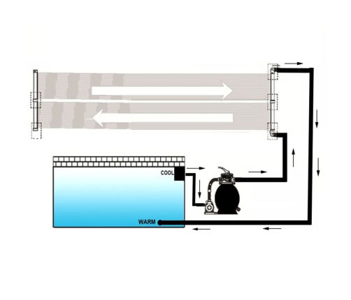 Panel de calentador solar de piscina 4 uds 80x620 cm