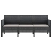 Set de muebles de jardín 2 pzas cojines PP ratán gris antracita