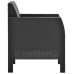 Set de muebles de jardín 2 pzas cojines PP ratán gris antracita