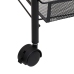 Carrito de cocina 3 niveles hierro negro 46x26x64 cm