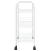 Carrito de cocina 3 niveles hierro blanco 46x26x64 cm