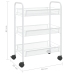 Carrito de cocina 3 niveles hierro blanco 46x26x64 cm