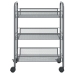 Carrito de cocina 3 niveles hierro gris 46x26x64 cm