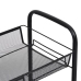 Carrito de cocina 4 niveles hierro negro 46x26x85 cm