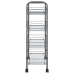 Carrito de cocina 4 niveles hierro gris 46x26x85 cm